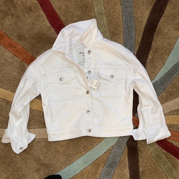 Abercrombie Kids White Jean Jacket